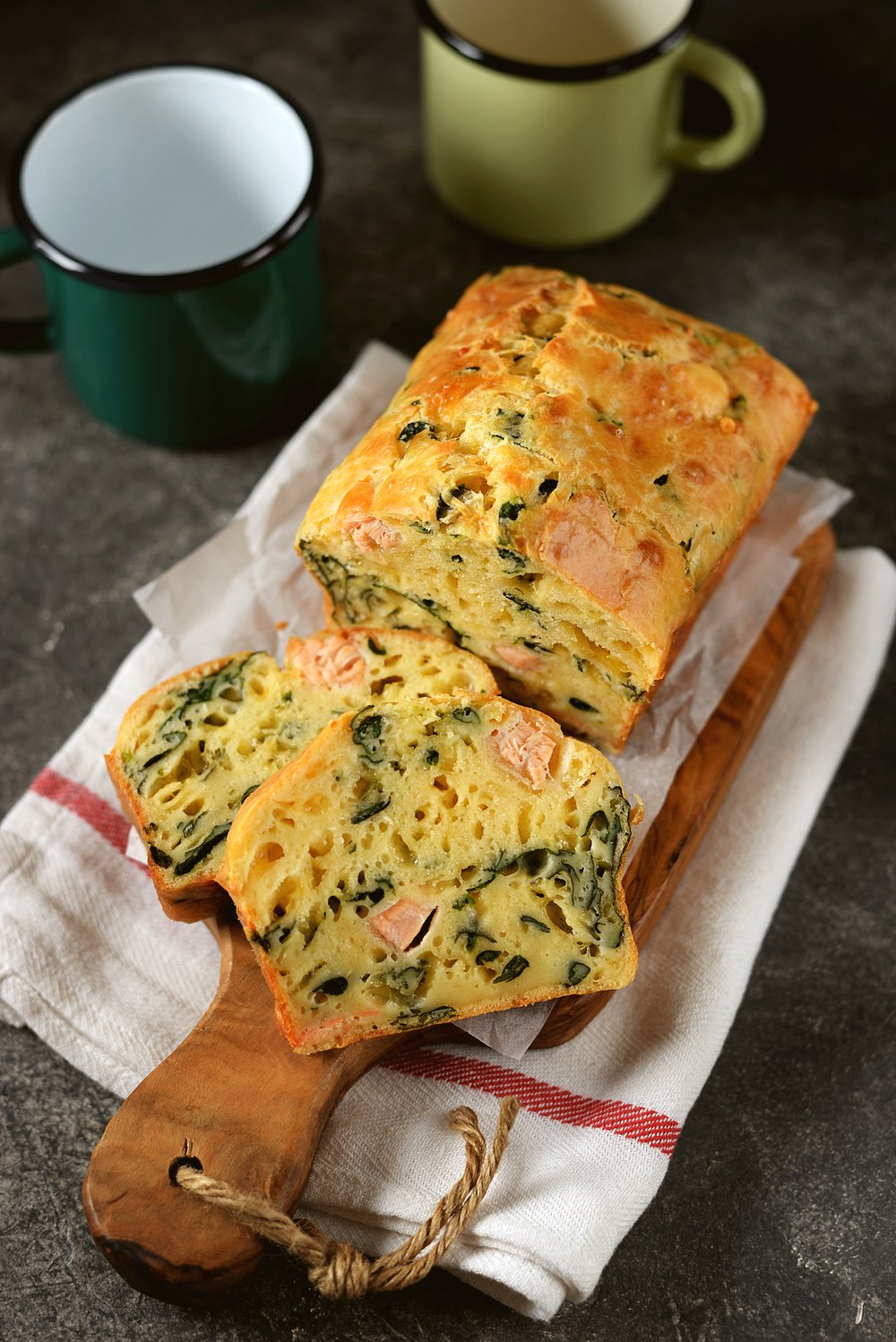 Earthy Chicken Feta And Spinach Cake