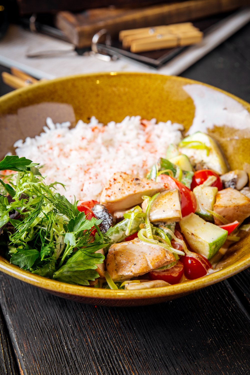 Wholesome Chicken &amp; Rice Squash Tahina