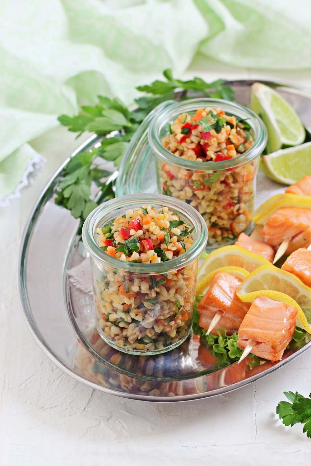 Creative Salmon With Bulgur Salad