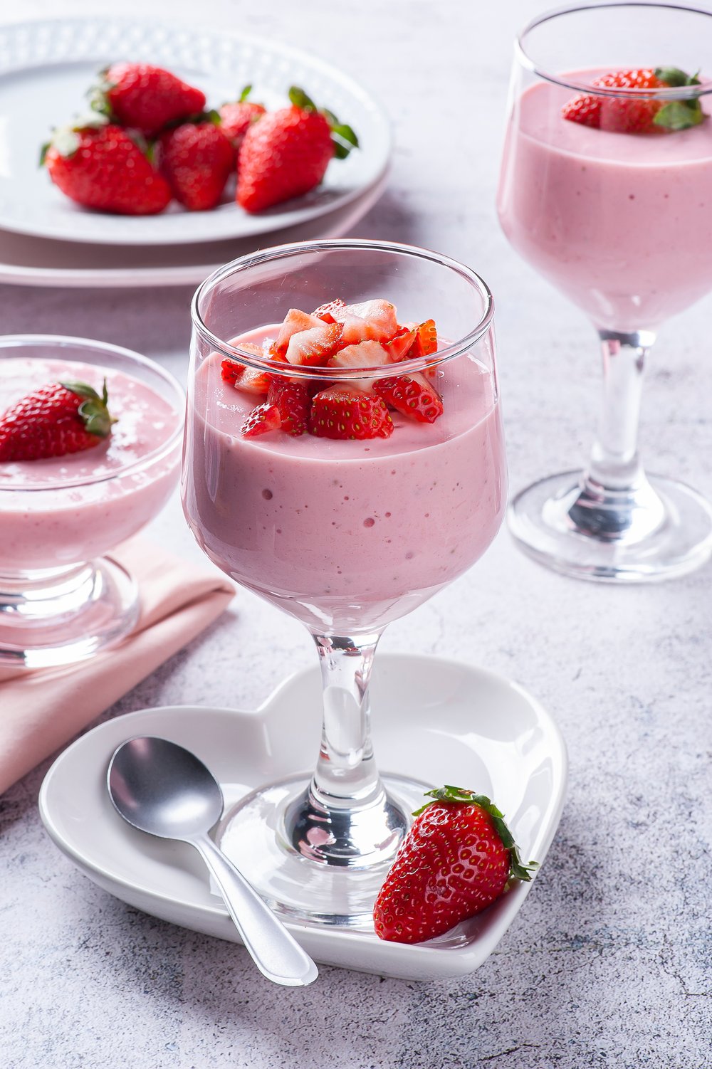 Homemade Strawberry Pudding