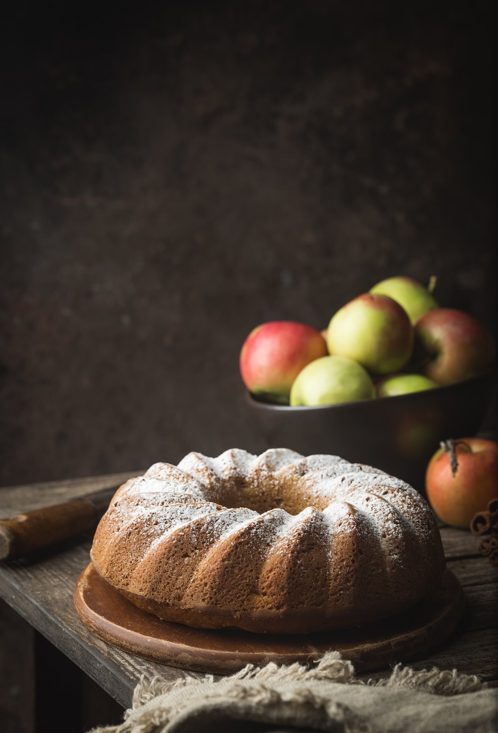 Upside Down Apple Cake In The Oven