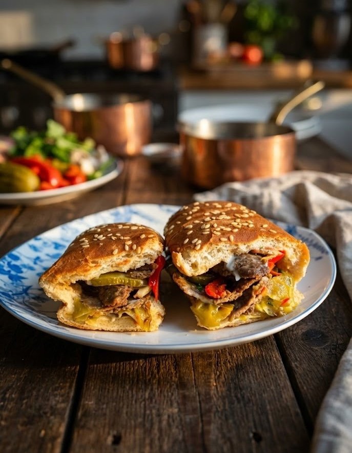 Homemade Turkish Doner Kebab