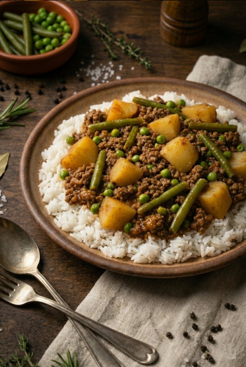 Fast Ground Beef, Potato & Veggie Skillet